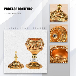 Brûleur d'encens en métal de qualité supérieure, porte-oud arabe, écologique et durable pour la maison, le bureau et les espaces religieux - Product Image 5