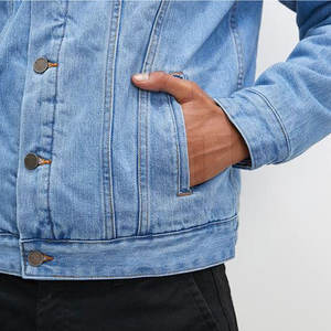 Outfitize International Vente en gros Veste en jean pour homme, chaude d'hiver, doublée en sherpa, avec col en fourrure épaisse - Product Image 3