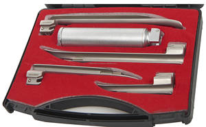 Système d'éclairage LED durable et lumineux, laryngoscope Miller en acier inoxydable, 4 lames droites, certifié CE, kit d'anesthésie ORL EMT - Product Image 6