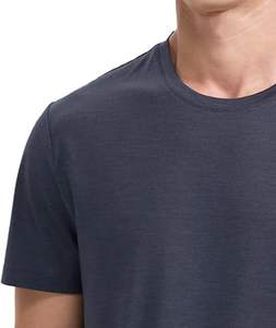 T-shirt en laine mérinos 100% pour homme, col rond, respirant, de haute qualité, personnalisé, pour le sport d'été, fabriqué par un fabricant de vêtements en laine mérinos. - Product Image 4