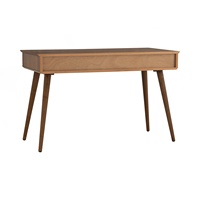 Bureau de travail moderne en MDF de style mid-century avec pieds durables, table compacte de 4 pieds pour chambre et appartement, fabriqué en Malaisie