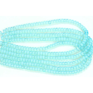 Hermosas cuentas de cuarzo transparente en forma de rondel, color azul cielo, de 7-8 mm, cuentas de piedra preciosa de cuarzo liso, cuentas para la elaboración de joyería artesanal. - Product Image 2