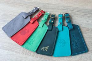 Luxury Real Leather Luggage <b>Tags</b> Privacy Shield Travel Bag <b>Tags</b> Custom Logo Suitcase Labels Wholesale Price LMP-0161 - Product Image 3