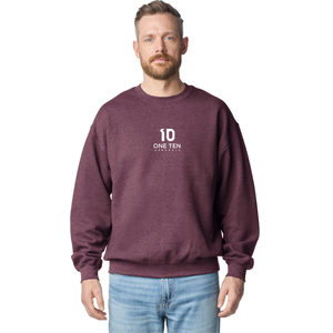 Sudadera de cuello redondo para hombre, color marrón oscuro, de felpa, informal, cálida, mezcla de algodón, lisa, con logotipo personalizado - Product Image 2