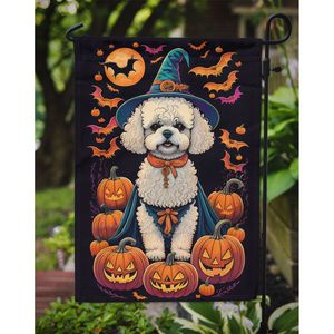 Bichon Frise Witchy Halloween Jardin Drapeau Multicolore Boîte Aux Lettres Décoratif Cour Drapeau Bannière Patio Illustration pour Lits De Fleurs Petit - Product Image 3