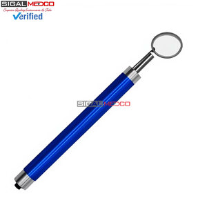 Premium Quality Dental Mouth <b>Mirror</b> with <b>LED</b> Light Blue Color Handle Stainless Steel Oral Examination Diagnostic Instrument - Product Image 5