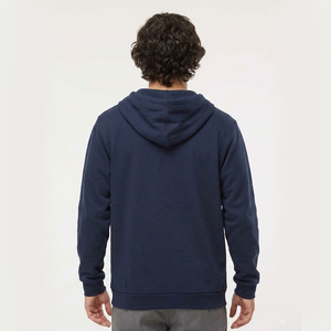 Sweat-shirt à capuche zippé en molleton bleu marine pour homme, coupe classique, couleur unie, avec poche avant, vêtement décontracté - Product Image 2