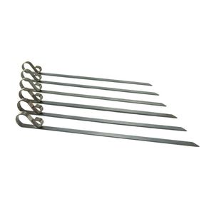 Brochetas de Acero Inoxidable para Barbacoa, Diseño Redondo que Evita que los Alimentos se Resbalen, Ideales para Asar Carne, Pollo y Verduras - Product Image 6