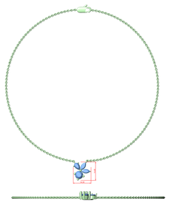 Collar Aria Petite con Racimo de Diamantes en Oro de 14K - Product Image 5