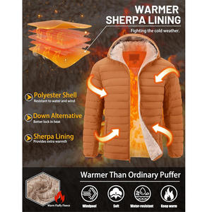 Veste matelassée pour homme avec broderie personnalisée, construction matelassée durable et solutions complètes de vêtements OEM ODM - Product Image 4