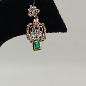 ชุดต่างหูจี้เพชรสีโรสโกลด์ขนาด14K ได้รับการรับรองจากห้องแล็บสีขาวสวยงามสง่างาม - Product Image 6