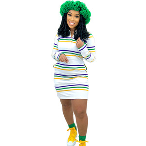 Robe Courte Femme Col Polo Manches Courtes Coupe Trapèze Décontractée pour Fête Vert Jaune Violet Blanc Tissée 100% Coton Taille Naturelle - Product Image 3
