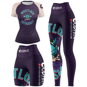 Conjunto de Camiseta Deportiva TITAN TREAD WEAR para Hombre, Estampado Digital Morado, Manga Larga, Secado Rápido, Spandex/Poliéster, Antibacteriano, UPF50+ - Product Image 6