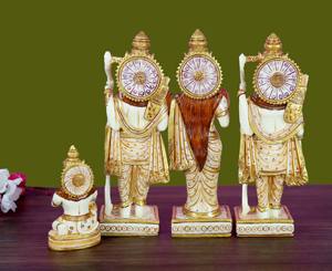 รูปปั้นรามดาร์บาร์ทำมือจากเรซิ่นโพลีเอสเตอร์ ของตกแต่งบ้าน วัด หรือพุจา ของตกแต่งบ้านสไตล์อินเดีย รูปปั้นเทพเจ้าอินเดีย วัฒนธรรมอินเดีย รัมบัคต์ - Product Image 3