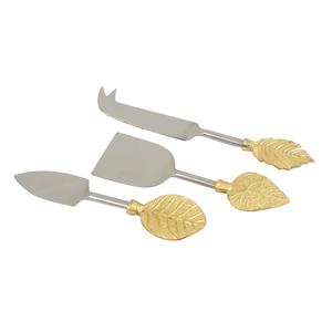 Juego de Cuchillos para Queso de Metal con Acabado Plateado Estilo Nórdico para Hoteles, Herramientas de Servicio de Queso de Diseño en Ratán al por Mayor para Restaurantes - Product Image 5