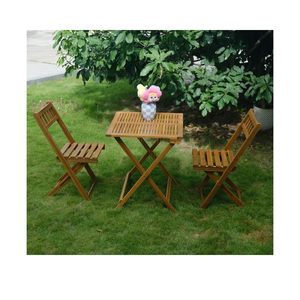 Outdoor Modern Indoor OEM/ODM Minh Phuoc Solid Wood <b>Dining</b> Courtyard Picnic <b>Folding</b> Chair <b>Table</b> Garden Set - Product Image 5