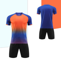 Ensemble de maillot de football personnalisé rétro imprimé sur le devant, 100% polyester, séchage rapide, uniforme de football à manches courtes, kit sportif pour adultes 4XL