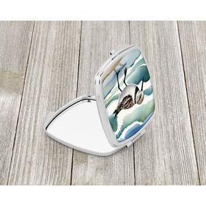 Sanderling Racing Tide Compact Travel <b>Makeup</b> <b>Mirror</b> Portable Folding Handheld Design Gift for Women and Girls - Product Image 2
