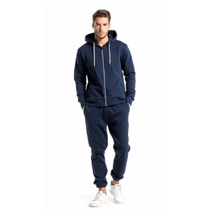 Conjuntos de Sudadera con Capucha y Pantalones Deportivos de Camuflaje para Hombre, Estilo Casual para Exteriores, Corte Holgado, Mangas Largas, Color Sólido, con Cierre de Cordón - Product Image 4