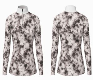 Custom Design Women's Digital Print Quarter-Zip Ski/Snow Base Layer Shirts-Skinny Fit Four-Way Stretch Quick Dry Lightweight - Product Image 1
