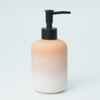 Distributeur de savon en résine écologique, bouteille ronde, accessoire pour ensembles de salle de bain à domicile et hôtel, fabriqué en AD, modèle JHLB20260514