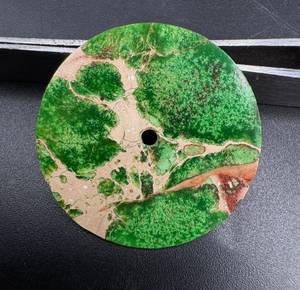 K Gems - Esfera de Reloj Personalizable de Jaspe Verde Sedimentario de 28.50mm, Grosor de 0.50mm, Orificio Central de 2mm, Accesorios Planos Sueltos para Relojes - Product Image 4