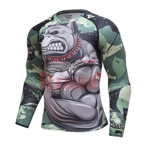 MMA combat formation gym Rash Guard personnalisé imprimé Sublimation Spandex tissu MMA Rash Guard - Product Image 1