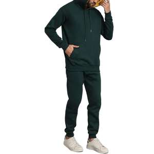 Ensemble de survêtement pour homme en coton léger, design personnalisé de haute qualité, à capuche, coupe évasée, deux pièces, impression par transfert thermique, en molleton - Product Image 1