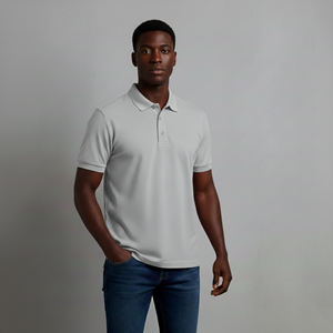 Polo homme de haute qualité, respirant, uni, col rabattu, tendance, en polyester, séchage rapide, coupe décontractée - Product Image 2
