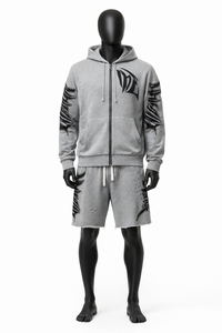 Ropa de Moda Masculina Hecha en Fábrica al por Mayor, Servicios OEM, Sudaderas con Cremallera de Algodón, Estilo Hip Hop, Conjuntos Deportivos - Product Image 2