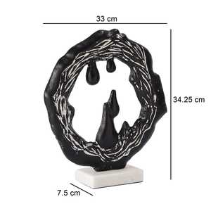 Abstract Aluminum Eco-Friendly Durable Home <b>Decor</b> Sculpture Circular Artistic Handmade for Living Room Tabletop Modern Design - Product Image 4