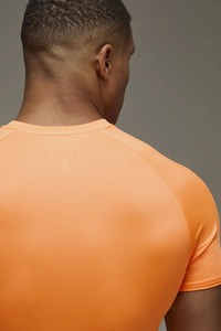 mens gym compression shirt half sleeve athletic fitness wear <b>tight</b> fit breathable quick dry stretch sports training - Product Image 4