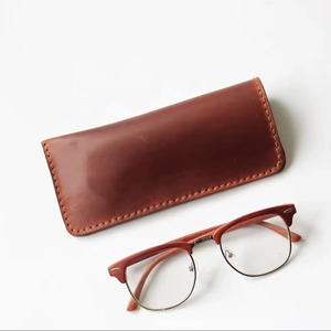 Genuine Leather Classic Luxury Handmade <b>Reading</b> <b>Glasses</b> Case Slim Fit Eyewear Protector Water Resistant Lightweight LGC-0172 - Product Image 1