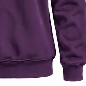 Sudadera de cuello alto para mujer, color morado berenjena, manga larga, estilo oversize, forro polar, informal, para invierno, estilo urbano, a la moda - Product Image 6