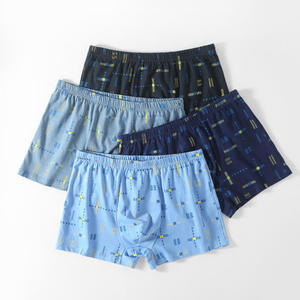 Calzoncillos bóxer de algodón puro para hombre, de tiro medio, estampados multicolor, transpirables, de ajuste holgado, talla grande, venta al por mayor - Product Image 3