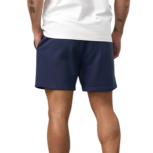 Shorts de sport décontractés pour hommes en jersey bleu marine – Idéal pour la course, l'entraînement et les activités estivales - Product Image 2
