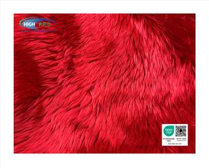 Fourrure synthétique tricotée à poils longs de haute qualité 30/35 mm, couleur rouge, pour tapis, jouets, vêtements, tissus et textiles de maison - Product Image 6