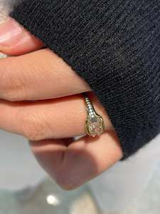 Anillo de Plata de Ley 925 al por Mayor, Chapado en Oro Blanco, con Diamante Moissanita de 1ct y 6.5mm, Anillo Trenzado para Mujer, Joyería de Boda - Product Image 2