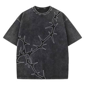 Camisetas Extra Grandes Vintage, Camisetas Lavadas al Ácido, Ropa Urbana Informal para Hombre y Mujer, Cómodas, Holgadas, de Algodón, para Verano - Product Image 1