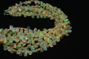 Perles de pierre opale éthiopienne de haute qualité excellentes perles de pierres précieuses fantaisie en forme de poire à facettes pour la fabrication de bijoux - Product Image 2