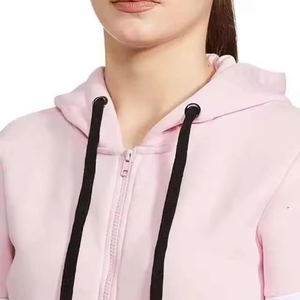 Sweat à capuche gris surdimensionné pour l'hiver |   Sweat-shirt pour femme en coton écologique, tricoté, avec poche kangourou, manches longues, coupe décontractée - Product Image 2