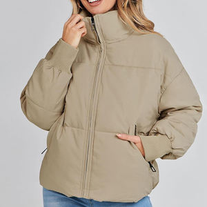 Chaqueta Acolchada de Invierno para Mujer, Color Sólido, Transpirable, Forro de Nailon Teñido Liso, Servicio OEM, Precio al por Mayor - Product Image 4