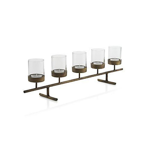 Premium Handcrafted Iron <b>Tealight</b> <b>Holder</b> with Intricate Geometric Openwork for Sophisticated Tabletop Styling - Product Image 2