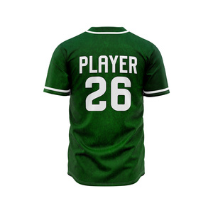 Maillot de baseball personnalisé à prix abordable, respirant, séchage rapide, unisexe, pour adultes, à manches courtes, entièrement boutonné, uniformes de club de softball - Product Image 2