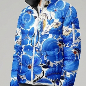 Chaqueta Acolchada Premium Estampada para Mujer, Ropa Casual de Invierno Personalizada, Chaqueta Cortavientos con Cierre de Cremallera y Bolsillos Laterales - Product Image 2