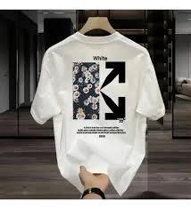 Camiseta negra de estilo urbano para hombre - Camiseta con gráfico de flechas florales estilo Daisy - Product Image 2