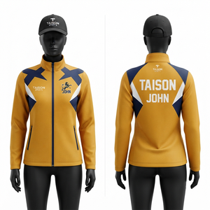 Chaqueta de Entrenamiento de Béisbol con Capucha Unisex, 330 GSM, Forro Polar de Poliéster/Rayón Premium, Impermeable, Transpirable, Color Negro y Dorado - Product Image 3