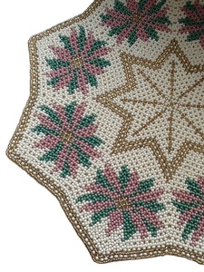 Floral handmade beaded <b>placemat</b> dark red spring table mat inch charger <b>placemats</b>, gift for her embroidered <b>placemat</b> Gift - Product Image 5