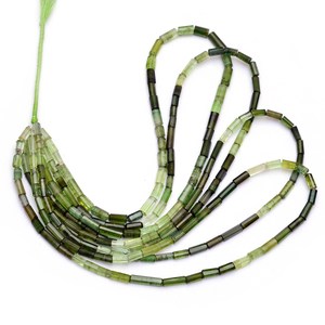 Turmalina AAA+ de 6mm-10mm, facetada, en forma de tubo, briolette, turmalina natural multicolor, piedra preciosa, cilindro, cuentas elegantes para joyería. - Product Image 5