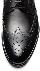 Zapatos Casuales Formales de Lujo de Cuero Genuino Negro, Zapatos de Otoño Transpirables, Ligeros y Duraderos con Cordones, Botas para Hombre al por Mayor - Product Image 2